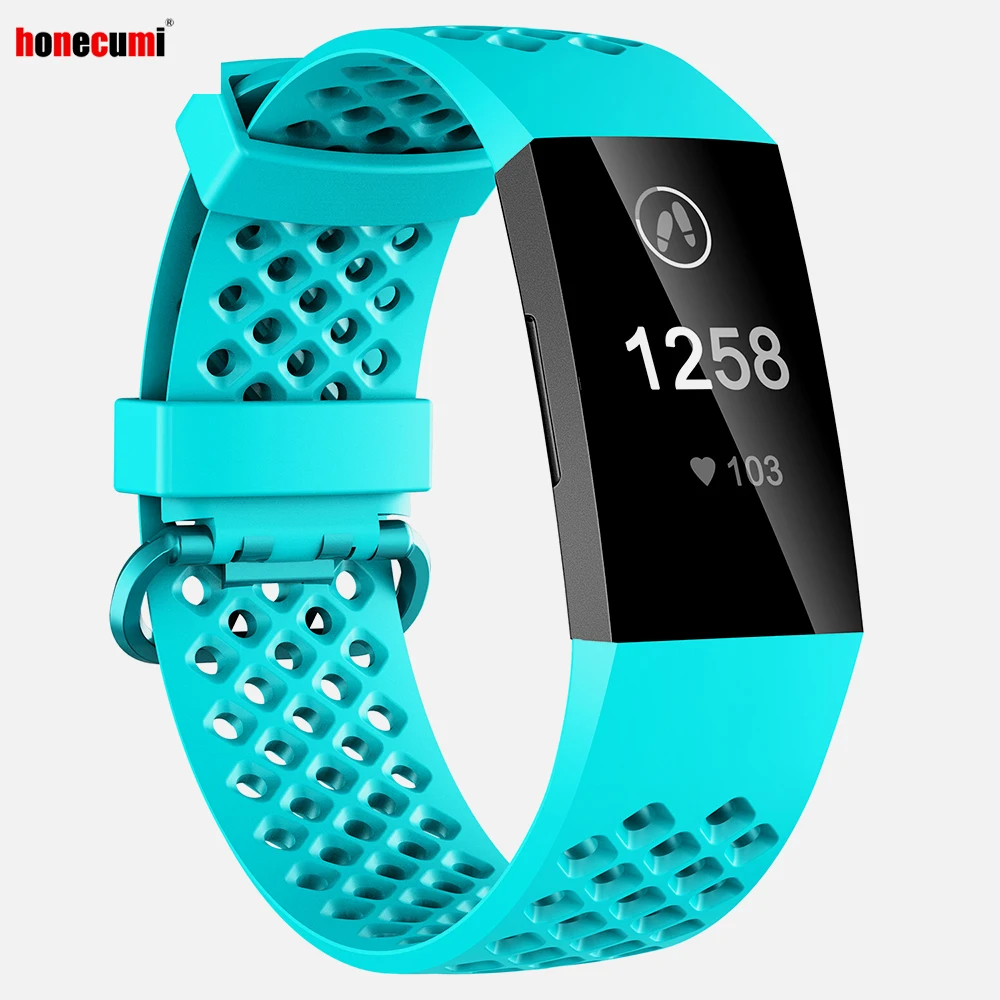 Honecumi для Fitbit Charge 3 выдалбливают Смарт-часы ремешок спортивные полосы замена аксессуары браслет для Fitbit Charge 3
