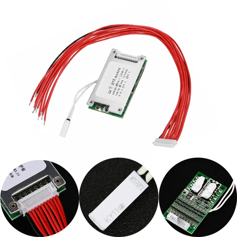 Плата аккумулятора SOONHUA 10S BMS 30A Li Ion Cell 18650 с кабелем контролем температуры