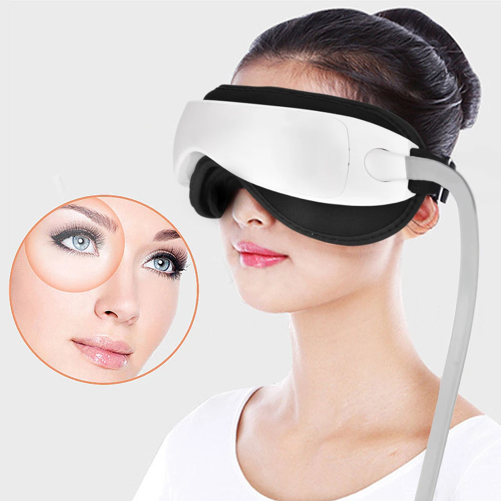 

4in1 Eye Massager Air Pressure Infrared Heating Hot Compress Massage Glasses Portable Electric Eyes Care Wire Control Music