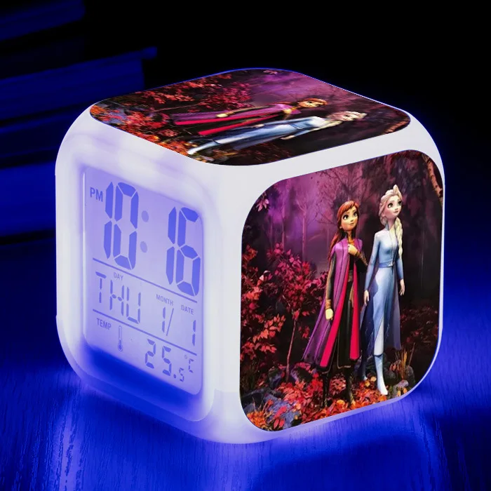 ディズニーアナと雪の女王プリンセスエルザナイトグロー目覚まし時計 Frozen Disney Funcepe Com Br
