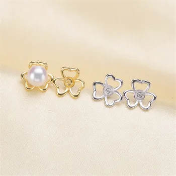 

Pearl Earrings fittings factory diy jewelry making Earrings Base Settings Gold Filling Classic Earrings Findings for Women charm
