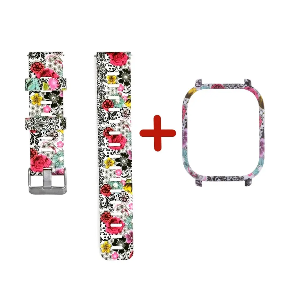 

Strap for Amazfit GTS Watch Band Silicone Bracelet + Protective Case Cover