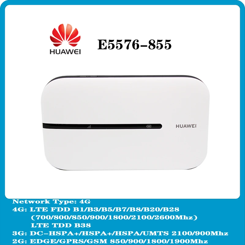 Разблокированный HUAWEI LTE Cat4 150 Мбит/с Wi-Fi E5576 E5576-855 4G карманная Мобильная точка