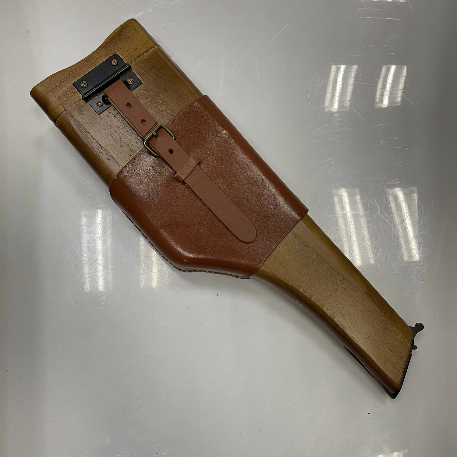 モーゼルＣ96用　木製ケース　新品 モーゼルc96用の木製ピストルケース,牛革ボックス,第二次世界