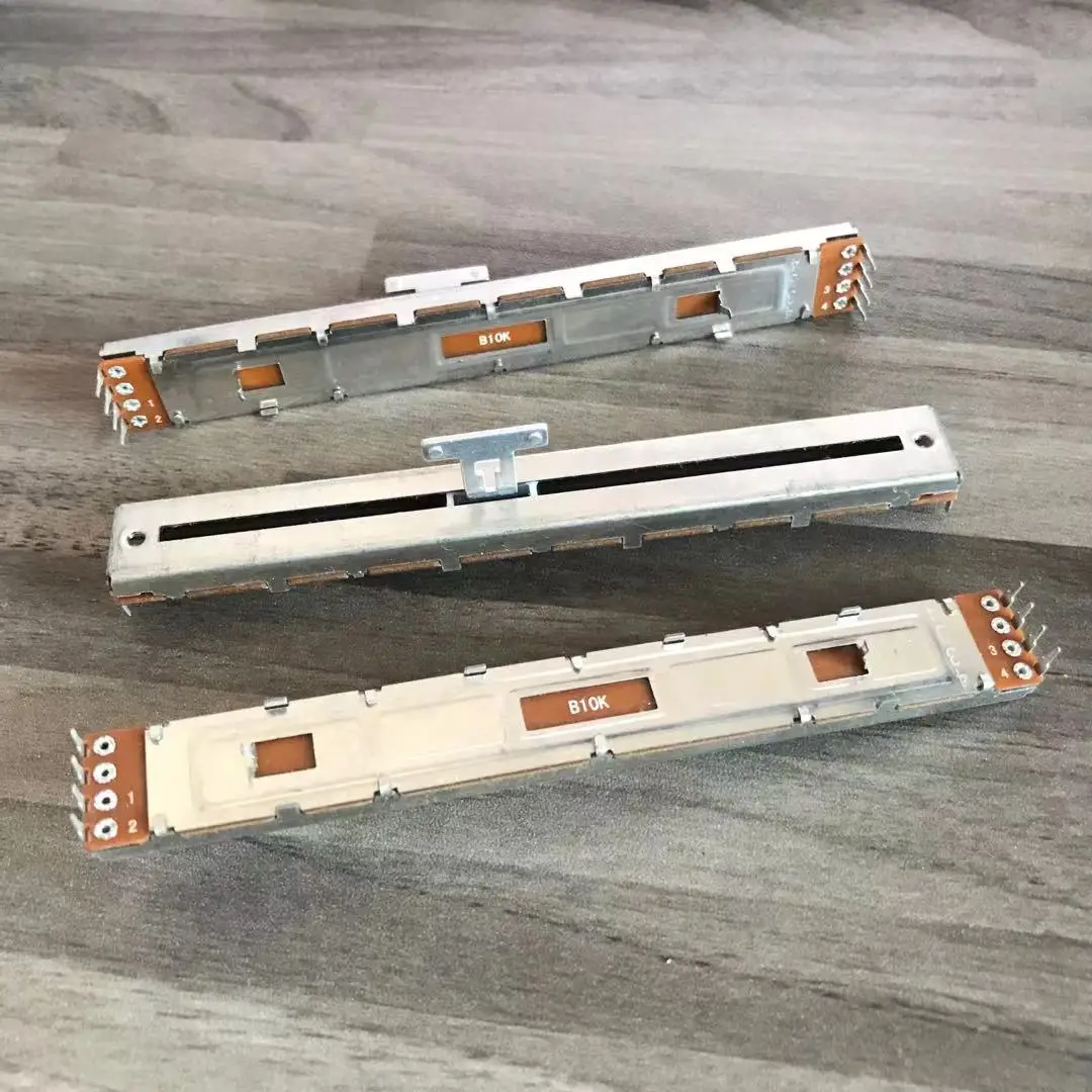 12.8CM 128MM For Behringer X32 mixer B10K DOUBLE mixer potentiometer 4+4 8 feet 13MMT Sliding Potentiometer --5PCS/LOT