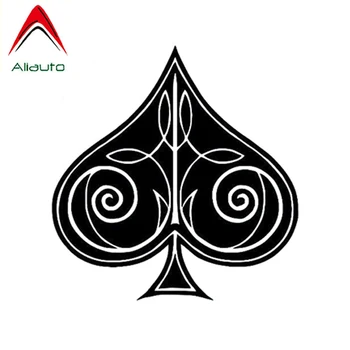 

Aliauto Personality Cartoon Car Sticker Symbol for Poker Is The Ace of Spades Decoration Vinyl Decal Black/silver,15cm*15cm