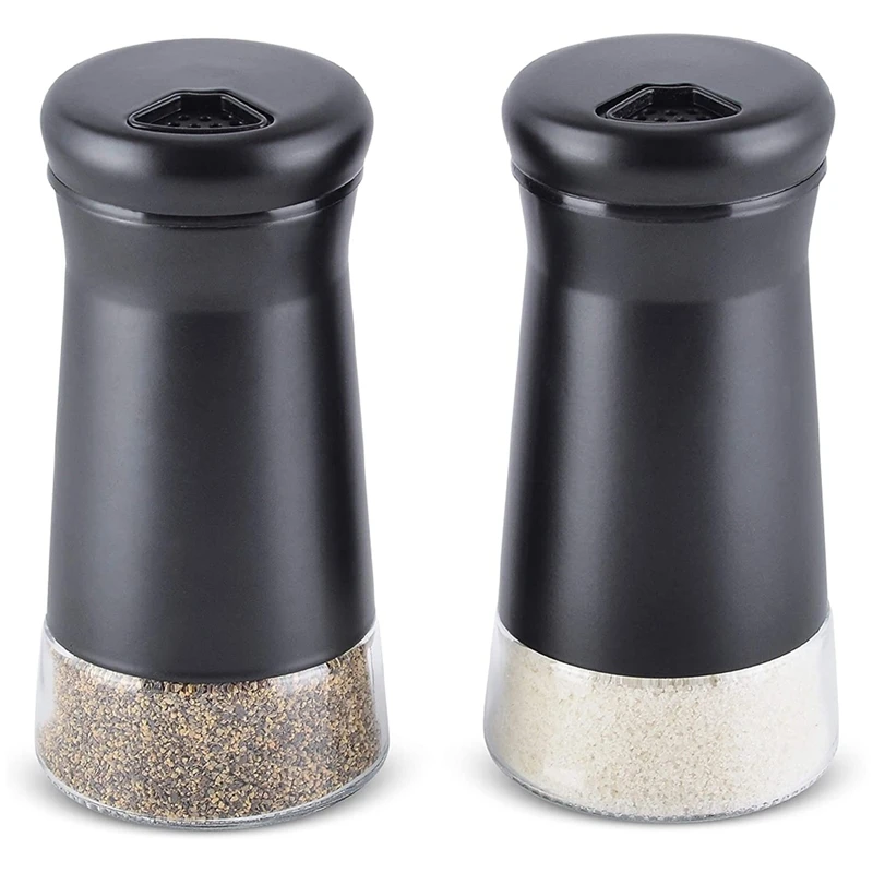 Pepper Shakers With Adjustable Pour Holes Elegant Stainless Steel Salt And Dispenser Perfect For Sea Salts 2Pcs | Дом и сад