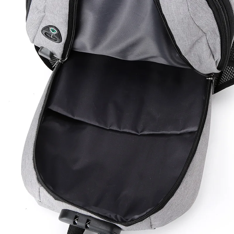 2020 new computer BACKPACK with lock charging USB port headphone hole waterproof multi-function shoulder bag Anti Theft backpack