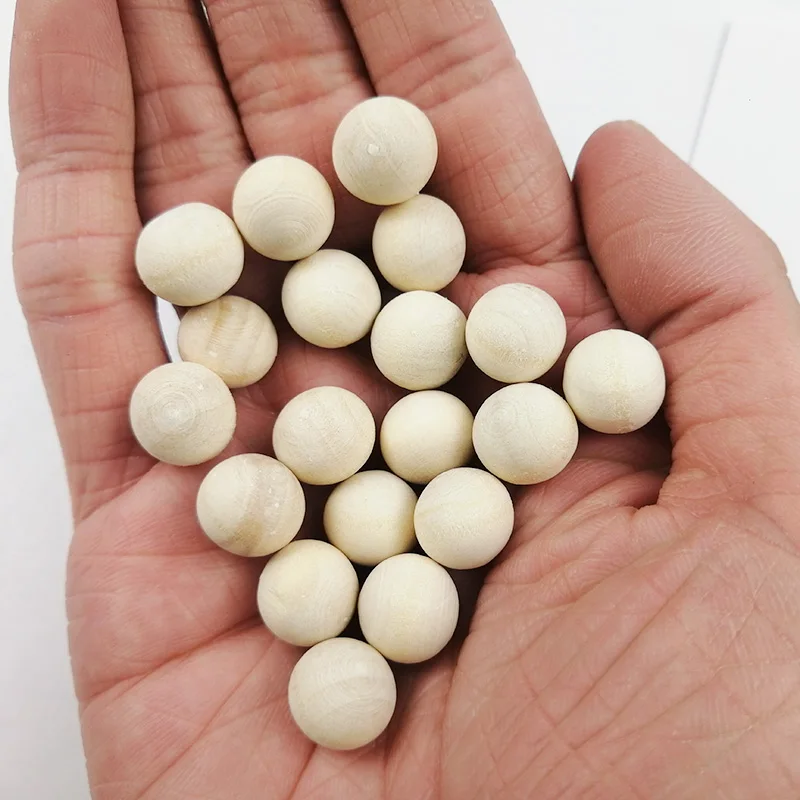 1-20Pcs Unfinished Natural Hardwood Balls Wooden Round Ball Beads Balls  Without Hole for DIY Crafts Projects 14-50MM - AliExpress