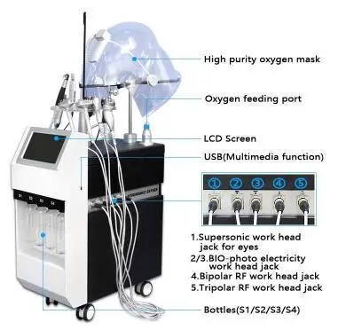 

New arrival !!! Facial Deep Cleaning Water Oxygen Jet Peel Machine for skin cleaning rejuvenation whitening tightening