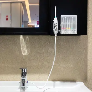 

Oral Irrigator Faucet Water Jet Toothbrush Dental Tooth Cleaner A0NC