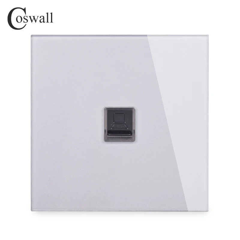 Розетка COSWALL RJ45 CAT5E из закаленного стекла панельный разъем для подключения к