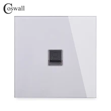 Розетка COSWALL RJ45 CAT5E из закаленного стекла панельный разъем для