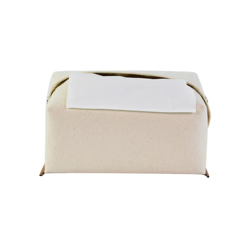 INS Northern European-стильная тканевая коробка настраиваемая Холщовая Сумка настольная бумага коробка для выдергивания-напечатанный логотип