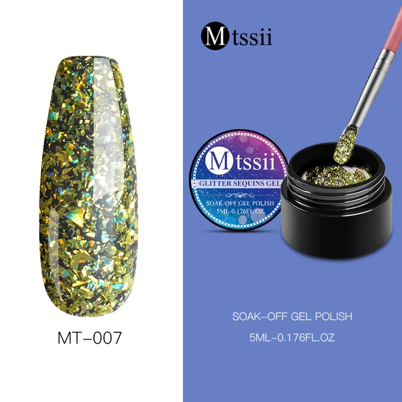 BS03065 Mtssii, 5 мл, фейерверк, Гель-лак для ногтей, Блестящие Блестки, светодиодный Гель-лак для ногтей, Полупостоянный, замачиваемый, УФ-лак для ногтей, блестящий гель - Цвет: BS03065