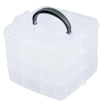 

Pills Jewelry Nail Tips Case Holder Storage Organizer 3 Layers Box 18 Grids