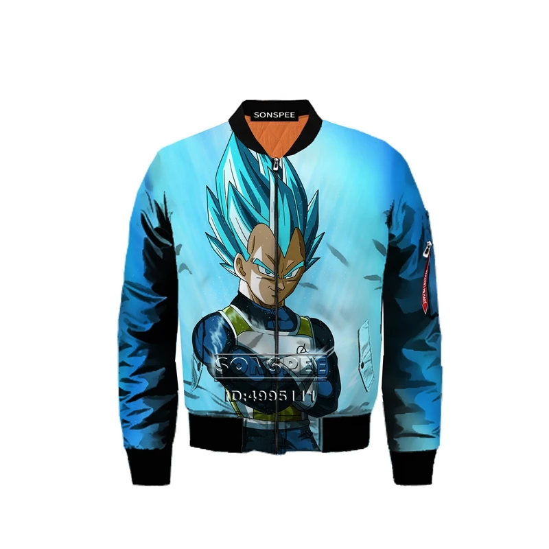 11 SONSPEE Dragon Ball Супер Saiyan 3D принт для мужчин и женщин Зимняя Толстая крутая куртка-бомбер летная куртка с длинным рукавом негабаритных топов - Цвет: 11