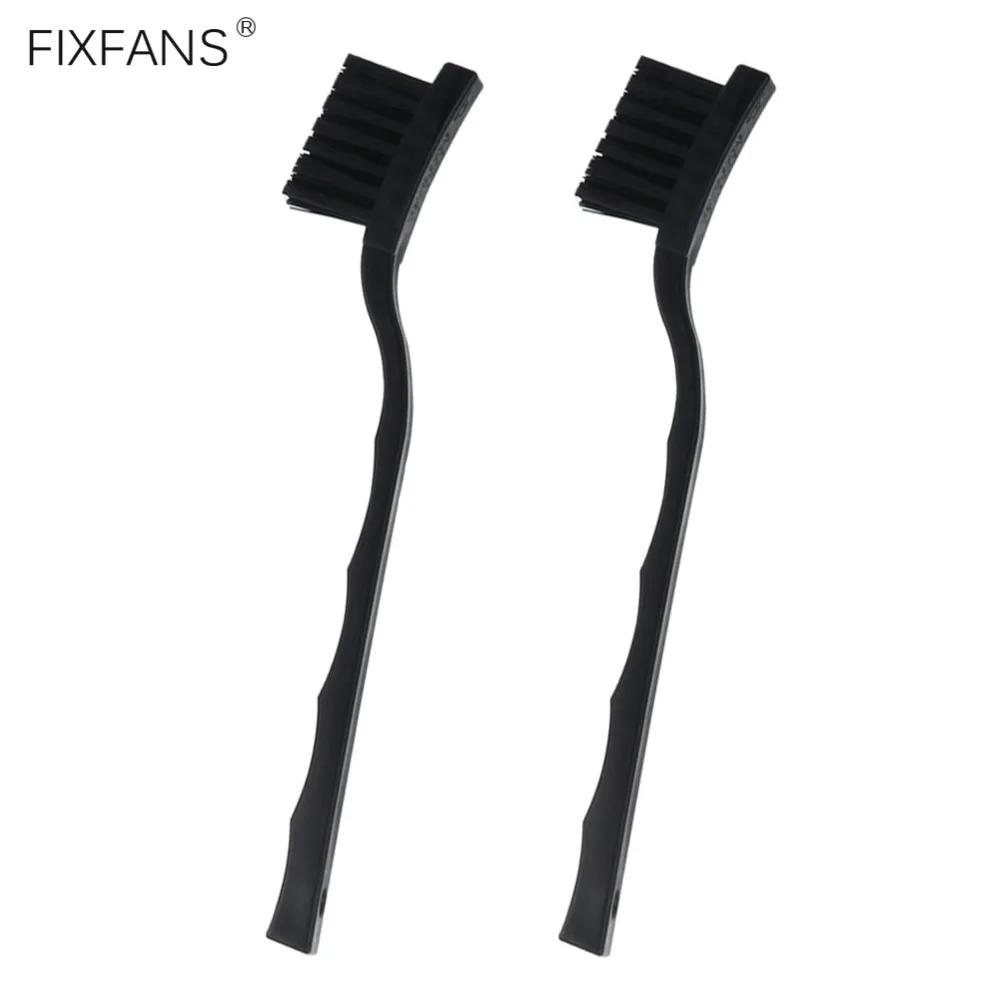 FIXFANS 2Pcs 17cm Black Anti Static Nylon Brushes PCB Cleaner Brush for Mobile Phone Tablet Laptop Computer Cleaning Repair Tool (1)