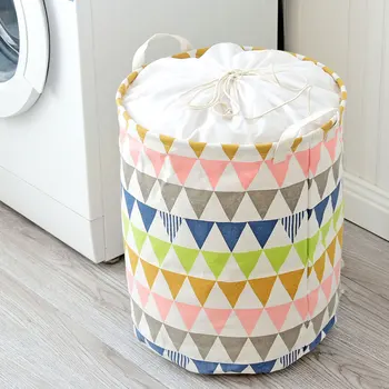 

2019 new Laundry Basket Picnic Basket Stand Toy Storage Box Bag Cotton Washing Dirty Clothes Basket Organizer Bin Handle