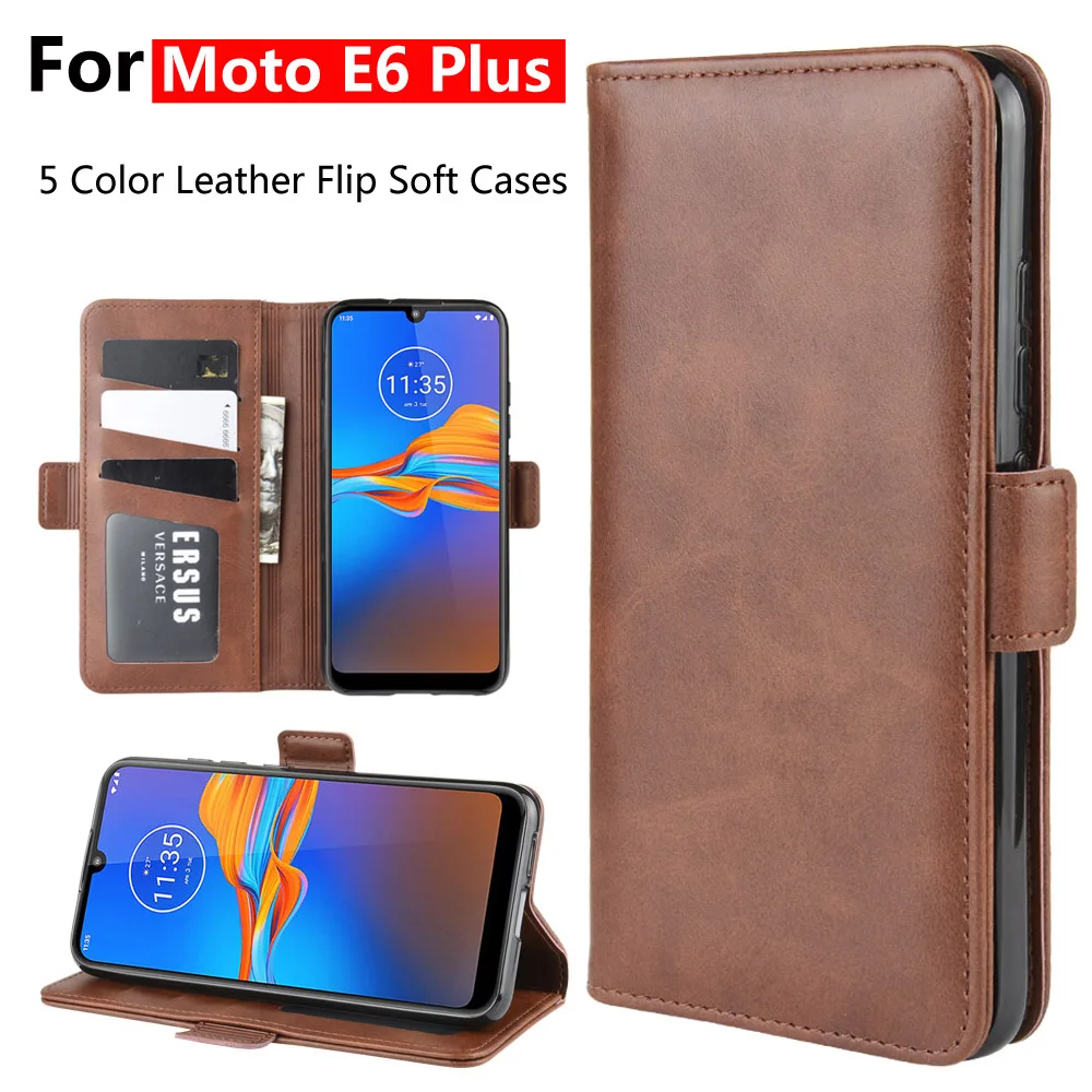 

MUSTTRUE Phone Cover For MOTO e6 plus Case Magnetic Leather Flip Wallet for MOTO E 6 PLUS Phone Cases Card Stand Business Shell