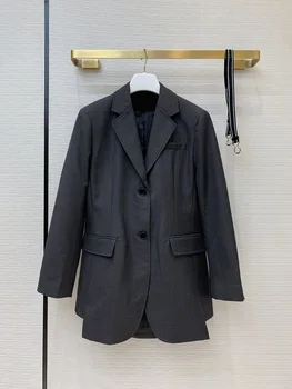 

Luxury Brand Blazer Coats 2020 Early Autumn Women's Clothing Fashion Capable Simple Irregular Luxury Lace Mid-length Suit Jacket