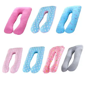 

70*130cm Comfort Soft Pure Cotton Fabric Maternity Pillowcase Cotton Printing Cover U-Typ Cushion for Pregnant Women