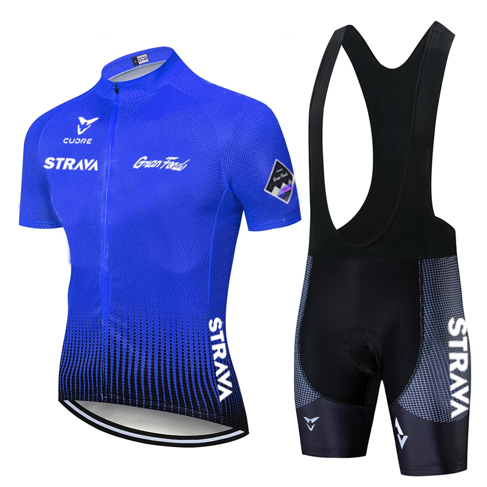 

Pro team 2020 New STRAVA Cycling Jersey Short sleeve Breathable MTB Bicycle Jersey Men Polyester Maillot Ciclismo Hombre