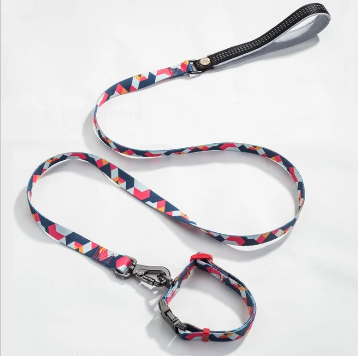 

Dog Leash Lead Nylon Printed Pet Puppy Walking Leash Mesh Padded Running Training Leashes Rope For Small Medium Dogs