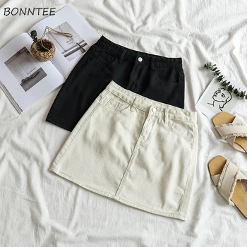 

Skirts Womens Summer High Waist Japanese Style Vintage Retro Basic Daily Clothes All-match A-line Chic Short Skirt Solid Apricot