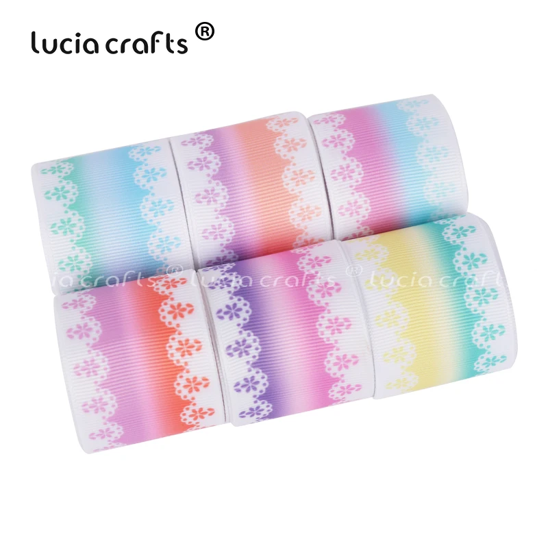 Mixed colors 6y 5 ярдов/6 ярдов 40 мм Градиент Радуга корсажные ленты DIY лук ремесла швейная одежда Свадебная подарочная упаковка украшения 040054422 - Цвет: Mixed colors 6y