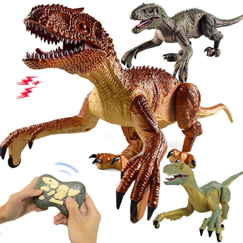 2.4G RC Dinosaur Raptor Jurassic Remote Control Velociraptor Toy Electric Walking Dino dragon Toys For Childrens Christmas Gifts |