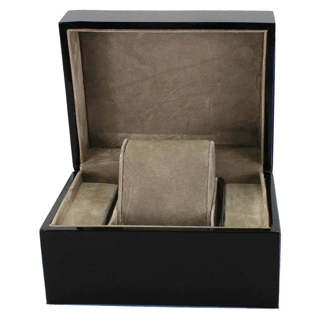 

Wood Watch Box Jewelry Storage Case Single Grid Pillow Wooden Case Organizer