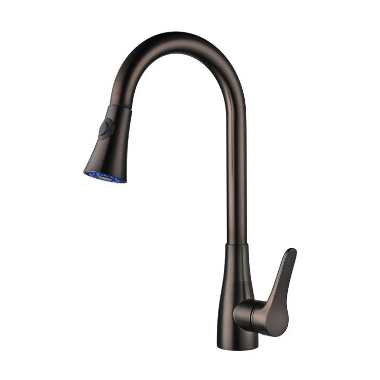 

Benefit Margin Full Copper Brown Ancient Color Kitchen Dish Basin Hot And Cold Water Tap Take Pull Kitchen Faucet