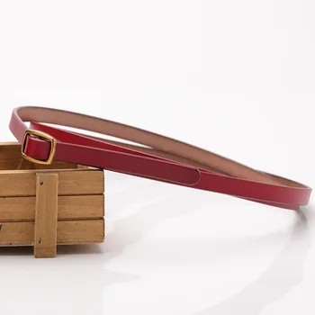 

thin Genuine Leather belt women's belts Fashion knotted decorative female Simple strap belts for women cute red dress knot