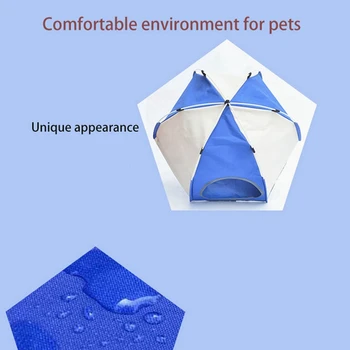 

Pet Dogs Tent House Dog Cat Playing Bed Mat Portable Waterproof Oxford Folding Kennel Bed for Universal Dogs Travel Outdoor