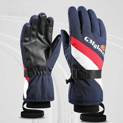 New Men Ski Gloves Winter Warm Windproof Waterproof Male Touch-Screen Fleece Non-slip Snowboard Snowmobile Cycling Skiing Gloves