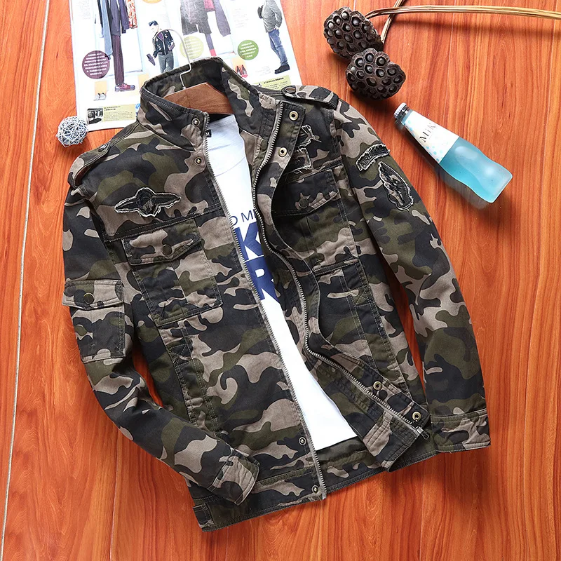 

New Style American-Style Military-Style Camouflage Jacket Men's Autumn And Winter Stand Collar Trend MEN'S Jacket
