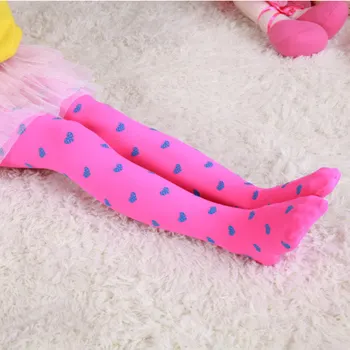

Fashion Heart Printed Baby Legging Children Girls Candy Color Pantyhose Tights Velvet Stockings Socks OCT998