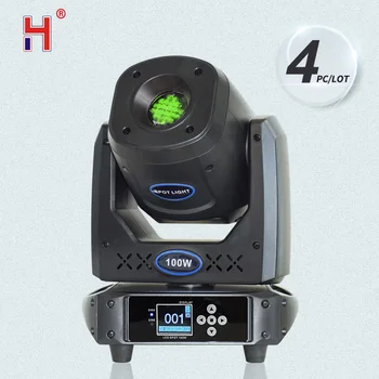 

Moving Head Spot Lyre Led Light 100W Gobo Lights Cabeza Movil Led DMX Control For Dj Live Club Concert Lighting 4pcs/lot