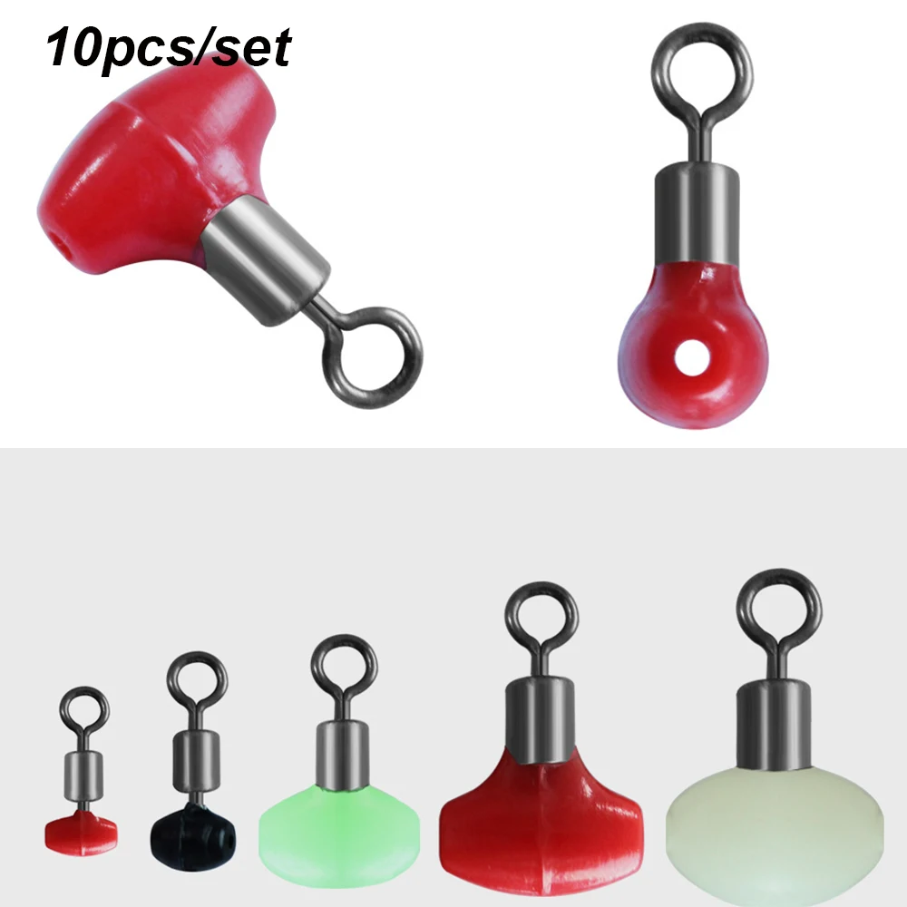 10PCS/Bag fishing swivels fishing accessories fishing tackle Multiple Size Fishing Swivels Connect Zig Pulley Clip Slider Beads Fast Link Line Rigs Running Ledger Tackle Accessory