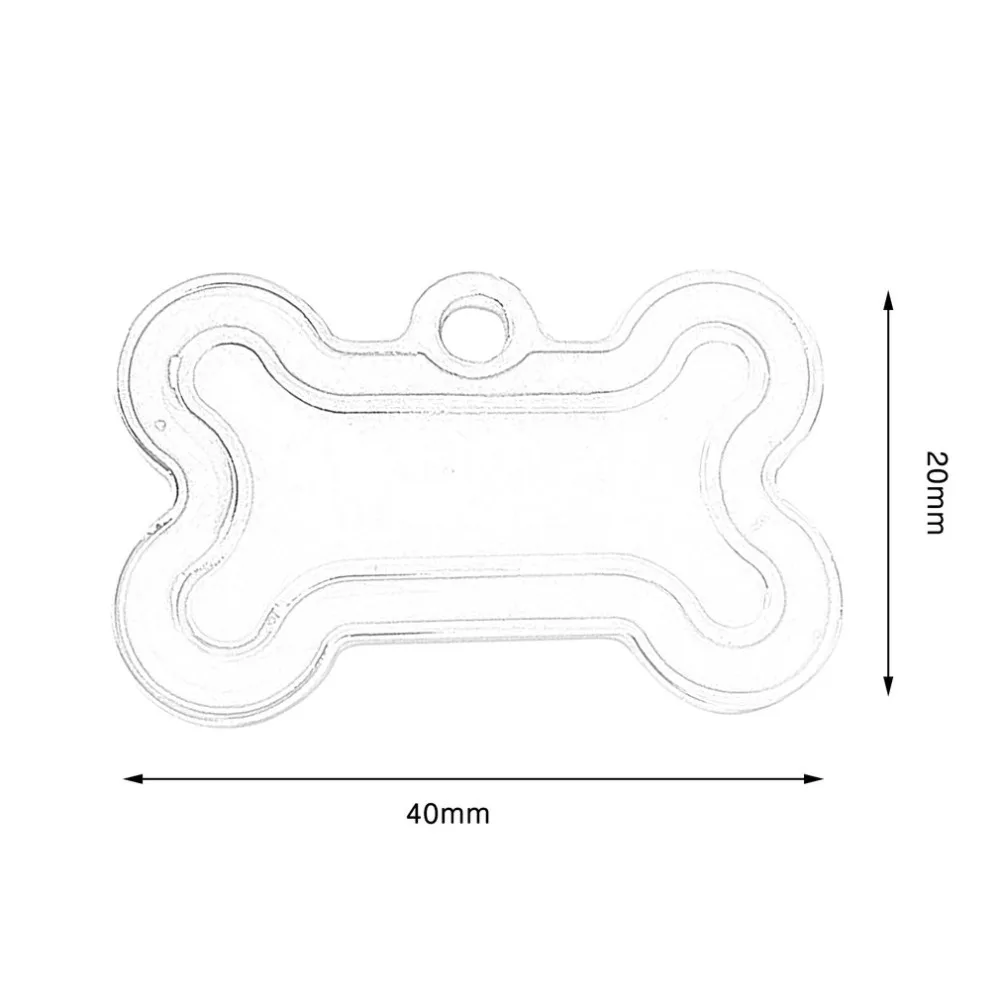 Собака ID тег Выгравированные металлические Подгонянные Pet теги маленькие большие аксессуары для собак Персонализированная кость с лапами Имя тег пластина Воротник Украшение