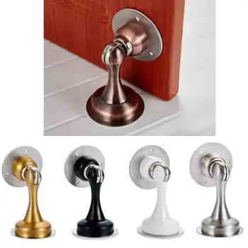 

New Magnet Door Stops Stainless Steel Door Stopper Magnetic Door Holder Toilet Glass Door Hidden Doorstop Furniture Hardware