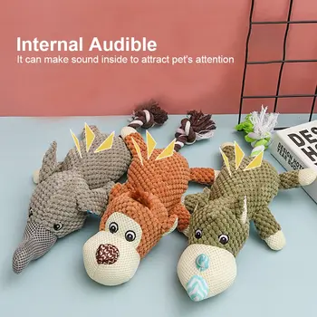 

Cute Plush Dog Toys Squeak Pet Interactive Monkey Animal Shape Toy Dogs Chew Squeaky Whistling Involved dog toys^