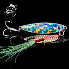 Fargiant Fishing Lure Metal Jig Light Shad Lure Bait Wobbler Spinners Spoon Bait Squid Octopus Winter Sea Ice Fishing Minnow