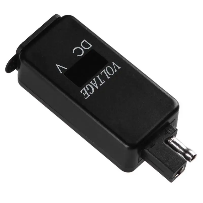 Водонепроницаемый Автомобильный мотоцикл SAE к двухпортовому USB зарядному адаптеру с вольтметром дисплей Напряжения DC 12-24 В
