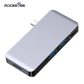 

Rocketek USB type c 3.1 Type-C Hub 3.0 4K HDMI Rj45 Gigabit Ethernet 1000Mbps Adapter TF/SD Card Reader PD for MacBook Pro/Air