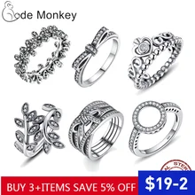 CodeMonkey Hot Sale 100 font b 925 b font Sterling Silver font b Rings b font