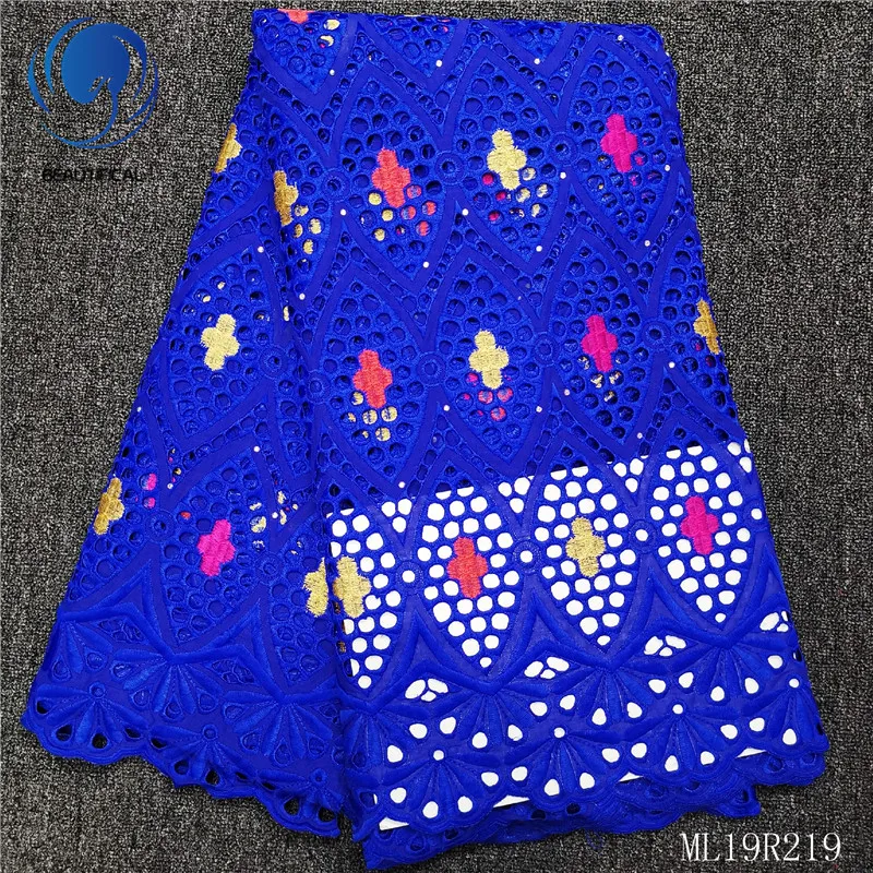 

BEAUTIFICAL Cotton Fabric Nigerian Voile Laces Fabrics Latest Design Dress Sewing African Cloth Dry Lace ML19R219