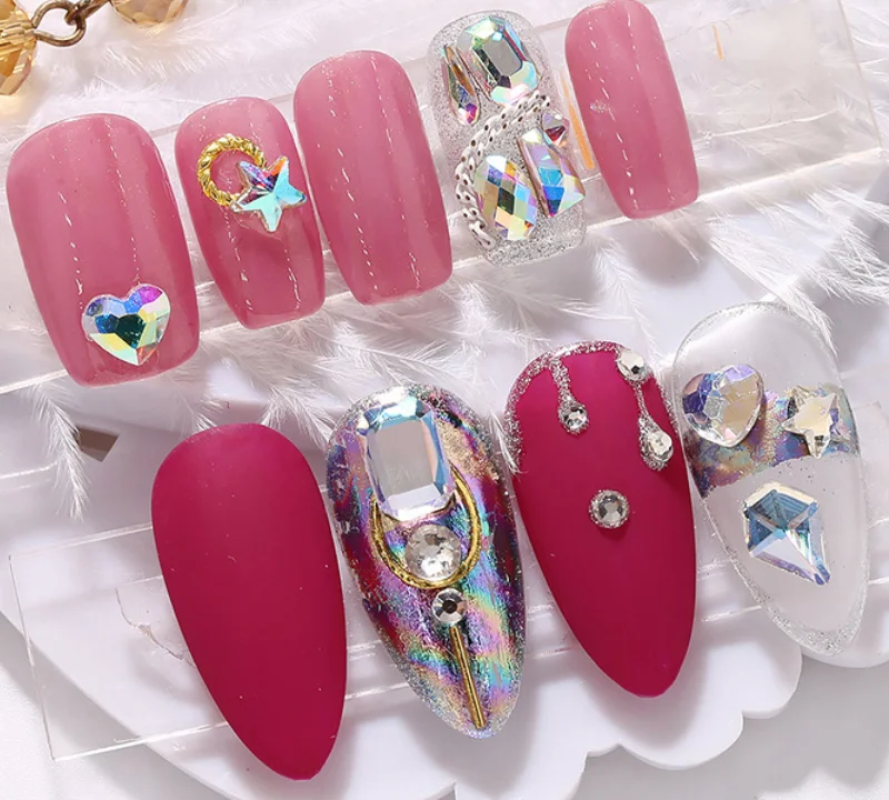 Kit De Strass Nail Art Strass AB Cristal Clair Strass Kit Pour Bricolage Décoration Couture - Foto 6