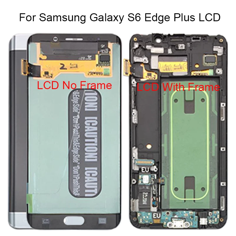ЖК дисплей для Samsung Galaxy S6 Edge Plus G928 G928F дигитайзер сенсорного экрана с рамкой в